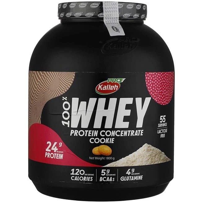 پودر پروتئین وی 100 درصد کاله پرو با طعم کوکی 1800 گرمی whey kaleh